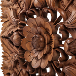 Панно из дерева квадратное Flower Panel With Trees варинант исполнения - 2 | Loft Concept в Челябинске