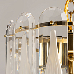 Люстра многоярусная с овальными прозрачными подвесками 28 см Harmonica варинант исполнения - 7 | Loft Concept в Челябинске