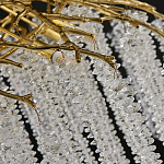 Люстра многоярусная с каркасом из металла и прозрачными подвесками FAIRYTREE Light варинант исполнения - 1 | Loft Concept в Челябинске