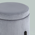 Серо-голубой пуф на черных ножках SANJAY варинант исполнения - 4 | Loft Concept в Челябинске