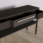 Дизайнерская Консоль с полкой и ящиком Primo Темный орех варинант исполнения - 7 | Loft Concept в Челябинске