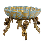 Чаша с орнаментом на бронзовых ножках в виде ангелов Eden Garden варинант исполнения - 2 | Loft Concept в Челябинске