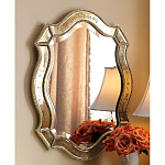 Зеркало настенное овальное в раме цвета шампань Mirror Splashes варинант исполнения - 1 | Loft Concept в Челябинске