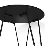 Стол журнальный с круглой столешницей из стекла Gold and Black Marble варинант исполнения - 5 | Loft Concept в Челябинске