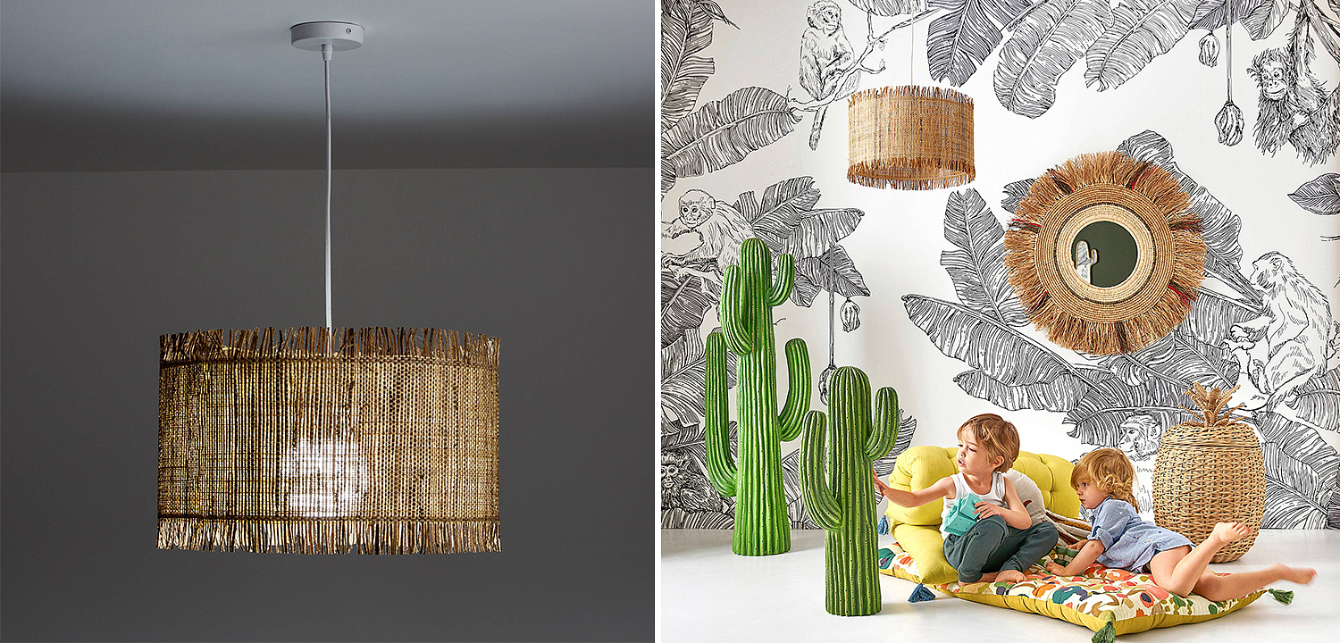 Подвесной светильник Wicker Raffia Hanging lamp Подвесной светильник Wicker Raffia Hanging lamp - Loft-Concept в Челябинске