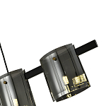 Подвесной светильник светодиодный с 5-ю цилиндрическими плафонами светло-серого цвета из стекла и стали Andrea Сhandelier Grey варинант исполнения - 3 | Loft Concept в Челябинске