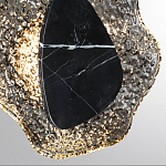 Бра с волнообразным стеклянным плафоном и вставкой из мрамора Liquid Stone варинант исполнения - 16 | Loft Concept в Челябинске