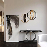 Консоль чёрная с геометрическим основанием Josette варинант исполнения - 2 | Loft Concept в Челябинске