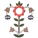 Зеркало-цветок из картона в русском стиле варинант исполнения - 1 | Loft Concept в Челябинске