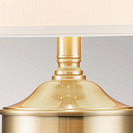 Настольная лампа со тканевым абажуром и прозрачным ребристым стеклянным основанием Quoizel варинант исполнения - 2 | Loft Concept в Челябинске