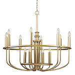  Люстра круглая двухъярусная цвета латунь с 12-ю лампами Kichler варинант исполнения - 1 | Loft Concept в Челябинске