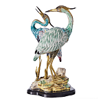 Статуэтка в виде двух птиц из фарфора с бронзовыми элементами Bird of the Garden of Eden варинант исполнения - 1 | Loft Concept в Челябинске