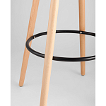 Пластиковый барный стул на ножках из массива бука Eames White варинант исполнения - 4 | Loft Concept в Челябинске