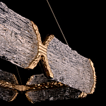 Люстра прямоугольная с текстурным природным рисунком IceFlame варинант исполнения - 3 | Loft Concept в Челябинске