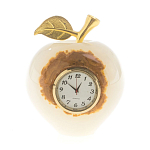 Часы настольные в виде яблока из натурального камня Оникс Stone Clock варинант исполнения - 5 | Loft Concept в Челябинске