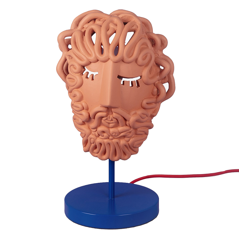 Настольная лампа Seletti Ulysse Mask Терракотовый Синий Настольная лампа Seletti Ulysse Mask Терракотовый Синий в Челябинске | Loft Concept