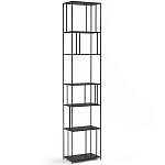 Высокий стеллаж из металла Menzie High Metal Rack Black варинант исполнения - 1 | Loft Concept в Челябинске