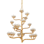 Люстра золотая в виде растения Golden Flower Glade варинант исполнения - 4 | Loft Concept в Челябинске