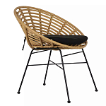 Стул круглый с ротанговым плетением Round Wicker Stool варинант исполнения - 1 | Loft Concept в Челябинске