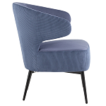 Современное мягкое кресло на металлических ножках Rakush Blue варинант исполнения - 5 | Loft Concept в Челябинске