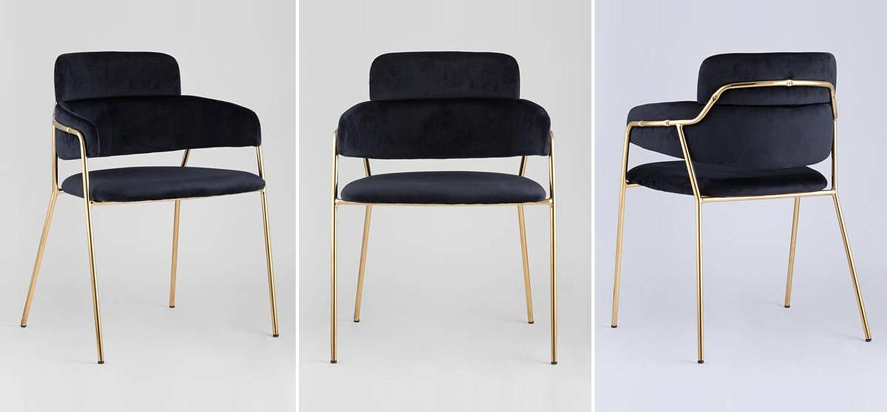 Polina chair Тёмно-синий Велюр Polina chair Тёмно-синий Велюр - Loft-Concept в Челябинске