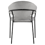 Серый стул с обивкой из искусственной замши Alexis варинант исполнения - 4 | Loft Concept в Челябинске