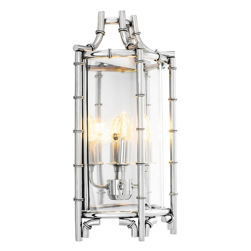 Бра Wall Lamp Vasco Нержавеющая сталь Прозрачный (Transparent) Бра Wall Lamp Vasco Нержавеющая сталь Прозрачный (Transparent) в Челябинске | Loft Concept