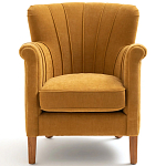 Кресло велюровое на ножках из массива ясеня Jessie Armchair варинант исполнения - 2 | Loft Concept в Челябинске