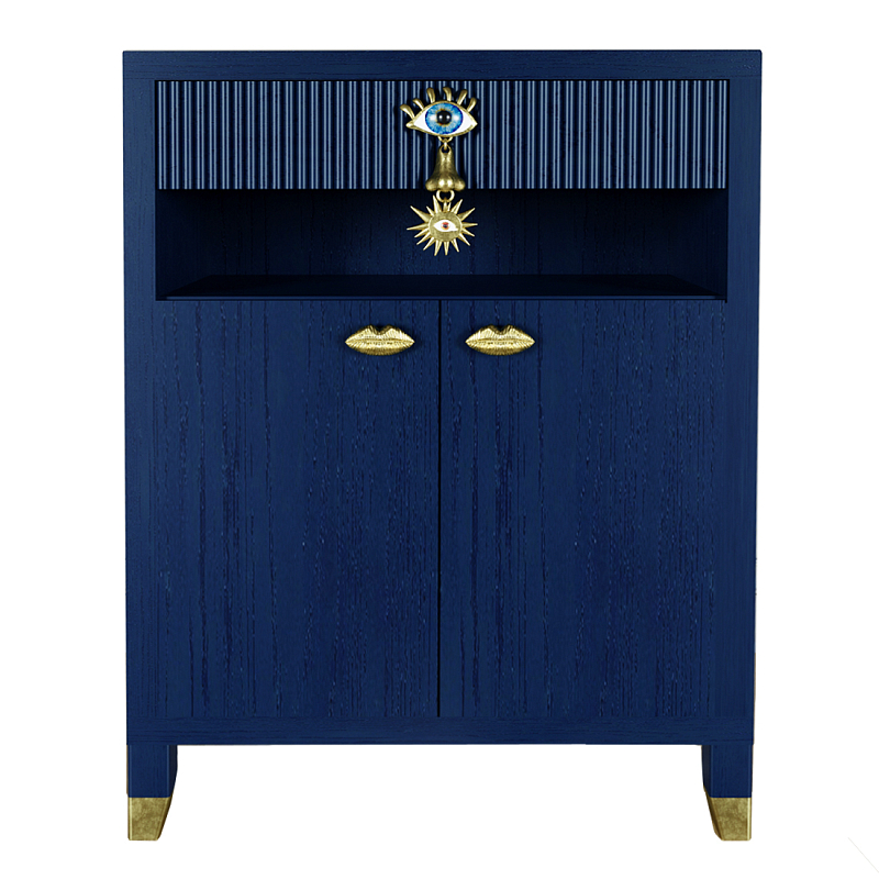 Комод Elsa Dreams Blue Двухстворчатый  Синий в Челябинске | Loft Concept 