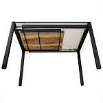 Стол обеденный раздвижной с прямоугольной столешницей на четырех черных ножках Blair варинант исполнения - 5 | Loft Concept в Челябинске