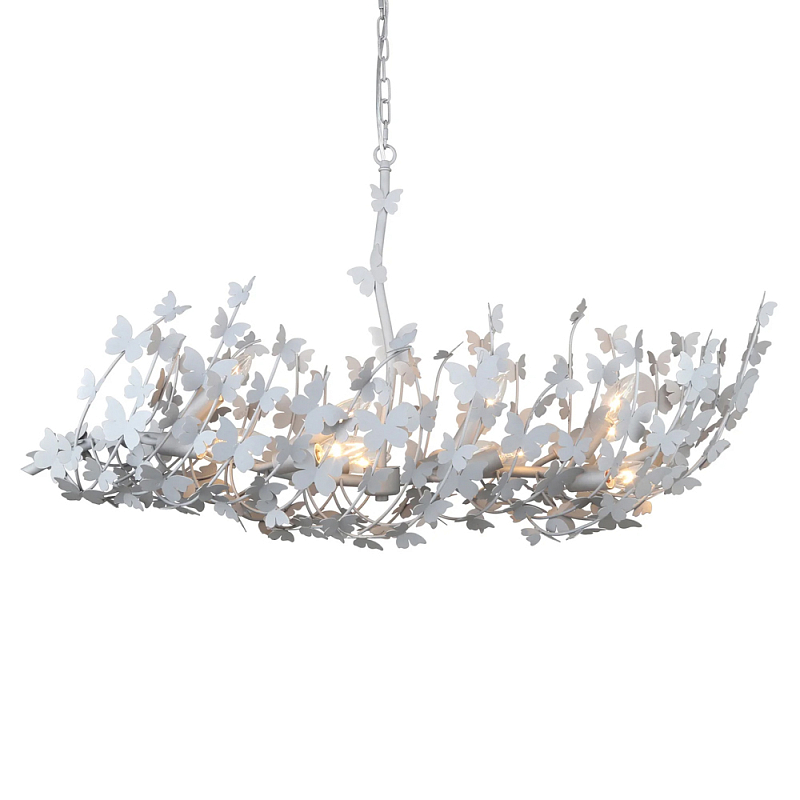 Люстра с абажуром оформленным в виде стаи бабочек Eternal Butterflies Золотой Серебряный в Челябинске | Loft Concept 