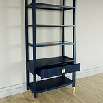 Стеллаж Elsa Dreams Blue со стеклянными полками и ящиком варинант исполнения - 3 | Loft Concept в Челябинске