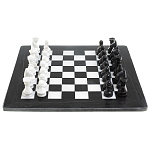 Шахматы классические с черной доской из натурального камня Мрамор Decorative Thematic Chess варинант исполнения - 1 | Loft Concept в Челябинске