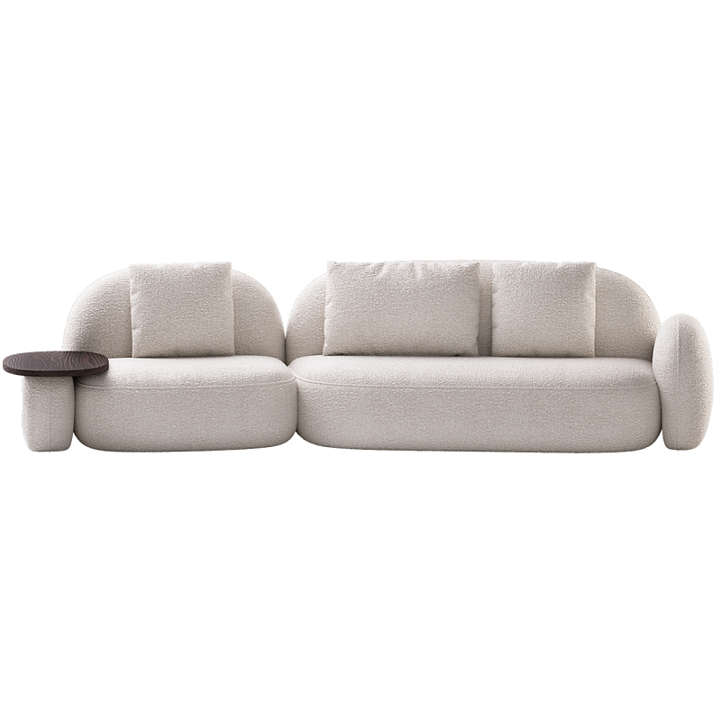 Модульный Диван Orus с овальным столиком  Молочный Орех в Челябинске | Loft Concept 