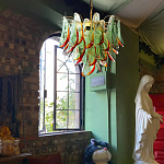 Люстра стеклянная с зелеными лепестками Green Leaf Fall варинант исполнения - 5 | Loft Concept в Челябинске