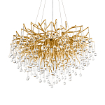 Люстра подвесная с прозрачными стеклянными подвесками в форме капель Диаметр 80 см Droplet Chandelier варинант исполнения - 14 | Loft Concept в Челябинске