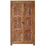 Этнический шкаф с орнаментом резьба из дерева Indian Antique Furniture варинант исполнения - 3 | Loft Concept в Челябинске