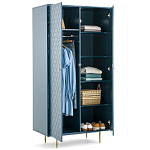 Шкаф двухдверный Scale Ornament Blue Wardrobe варинант исполнения - 5 | Loft Concept в Челябинске