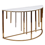 Консоль приставная полукруглая на основании золотого цвета Interior Accent варинант исполнения - 1 | Loft Concept в Челябинске