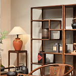 Стеллаж деревянный с полками для хранения Moon Walnut Furniture варинант исполнения - 2 | Loft Concept в Челябинске