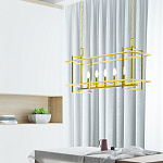 Подвесной светильник прямоугольный 5-ти ламповый Linear Kitchen Light варинант исполнения - 3 | Loft Concept в Челябинске