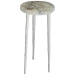 Круглый журнальный столик со столешницей из эпоксидной смолы Epoxy Resin Flowers Coffee Table варинант исполнения - 1 | Loft Concept в Челябинске