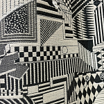 Мебельная ткань Шенилл черно-белый принт 280 см T3-44 варинант исполнения - 2 | Loft Concept в Челябинске