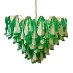 Люстра из стеклянных зеленых лепестков Petalled Illuminator варинант исполнения - 1 | Loft Concept в Челябинске