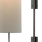 Бра чёрное с тканевым абажуром в форме цилиндра Rough Beauty варинант исполнения - 1 | Loft Concept в Челябинске