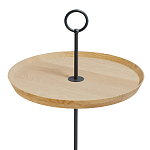 Pin журнальный столик с кольцом из натурального дуба и бетона варинант исполнения - 1 | Loft Concept в Челябинске