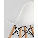 Пластиковый стул на ножках из массива бука Eames Small White варинант исполнения - 3 | Loft Concept в Челябинске