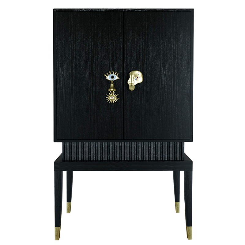 Кабинетный шкаф Elsa Dreams Black с 2-мя ящиками Черный в Челябинске | Loft Concept 