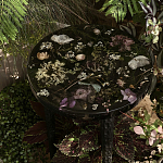 Круглый журнальный столик со столешницей из эпоксидной смолы Epoxy Resin Flowers Coffee Table варинант исполнения - 7 | Loft Concept в Челябинске