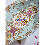 Блюдо овальное из голубого фарфора с ручками в виде бабочек и цветочным рисунком Blue Garden варинант исполнения - 8 | Loft Concept в Челябинске